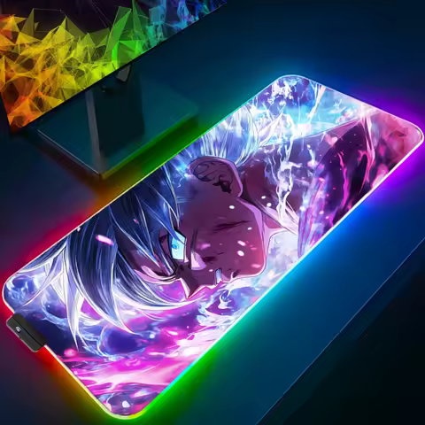 RGB Mouse Pad Dragon Ball Gamer Gaming Accessories Varmilo Keyboard PC Computer big Desk Mat Carpet Backlight LED game Mousepad