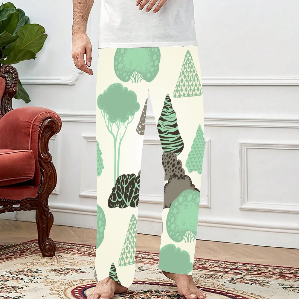 Pantalones de pijama de árbol para hombre y mujer, ropa de dormir supersuave, Unisex, con bolsillos y cordón