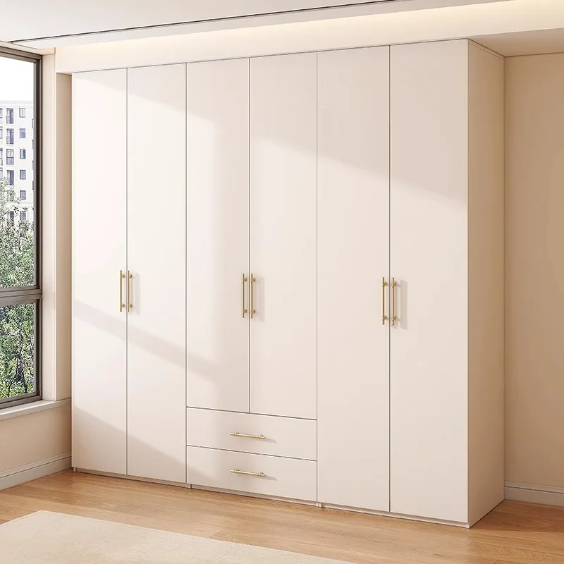 خزانة ملابس من الخشب الصلب قابلة للتخصيص بدرجة ENF، خزانة غرفة نوم منزلية بسيطة وحديثة مع طاولة تزيين