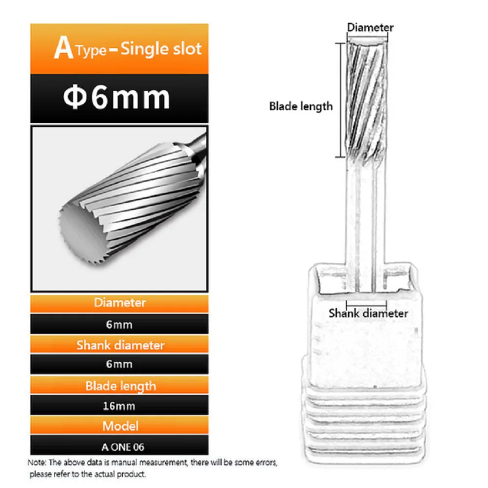 Tungsten Carbide Grinding Head Featuring a Single Slot Design Perfectly Suited for Precision Metalworking Tasks