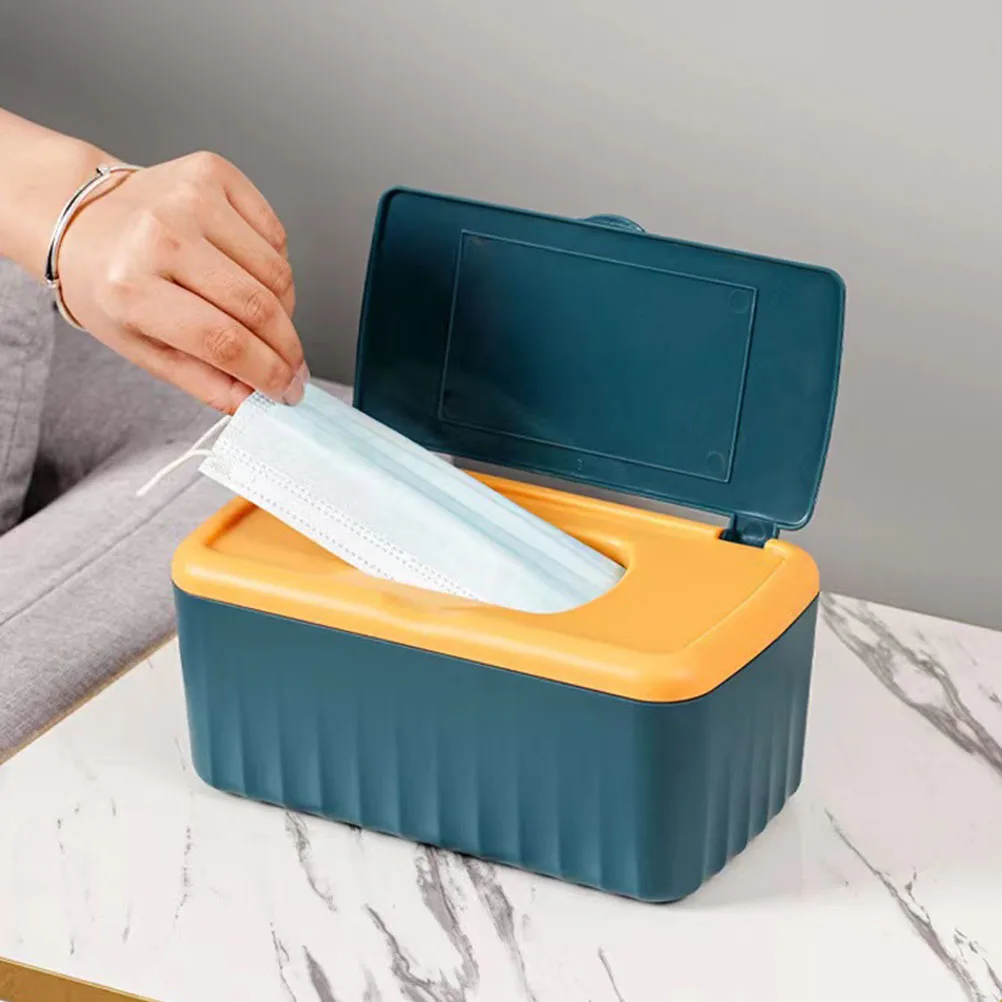 

Large Capacity Wet Plastic Rectangular Box Cover With Lid Tissue Storage Organizer For Baby Bathroom Desktop Sealed Creative
