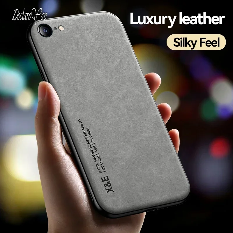 DECLAREYAO Light Slim Suede Leather Hard Coque For Apple iPhone 8 7 Plus SE 2022 2020 3 2 SE3 SE2 2nd 3rd Generation Case Cover