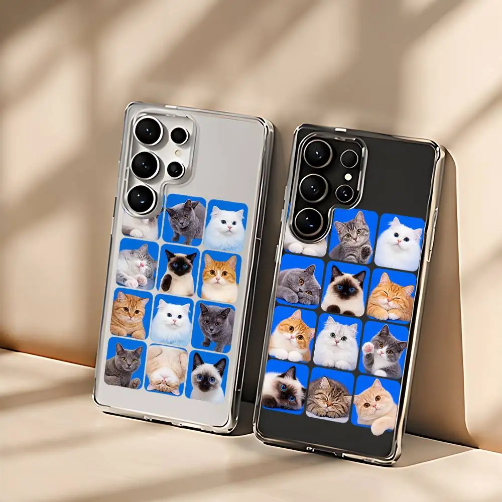 Korean Cat Dog Photos Liquid Silicone Phone Case For Samsung Galaxy S21 S22 S23 S24ULTRA S25ULTRA FE Ultra Plus5G A52S S26 Cover