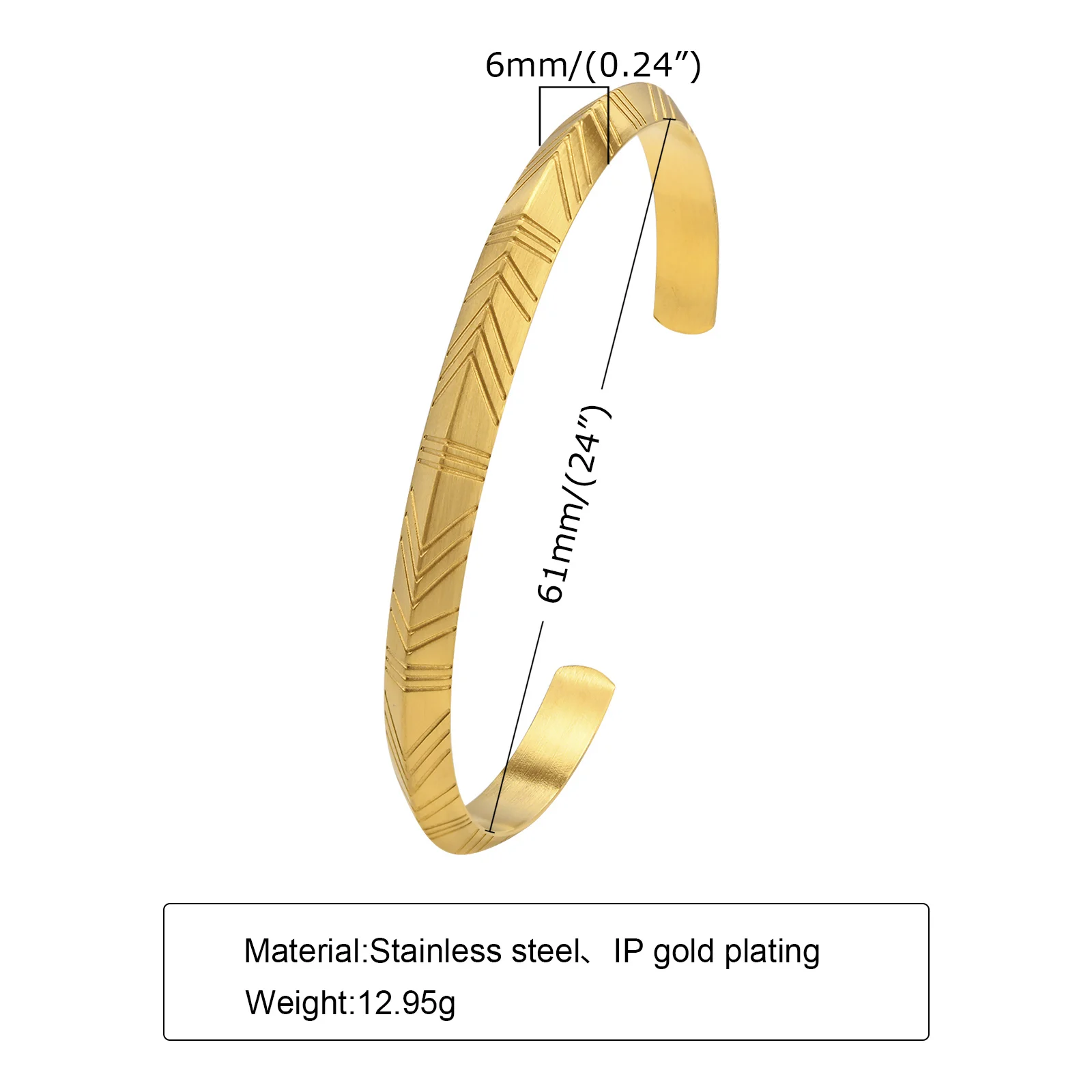 Men's Custom Letter Stainless Steel Cuff Bracelet