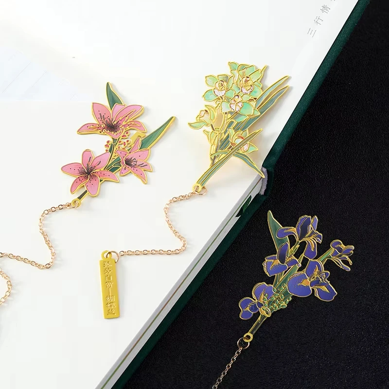 

Цветочная латунная закладка, металлическая латунная закладка с орнаментом, креативная цветочная закладка для книг, креативная для обратно в школу, чтение, библиотека, подарки