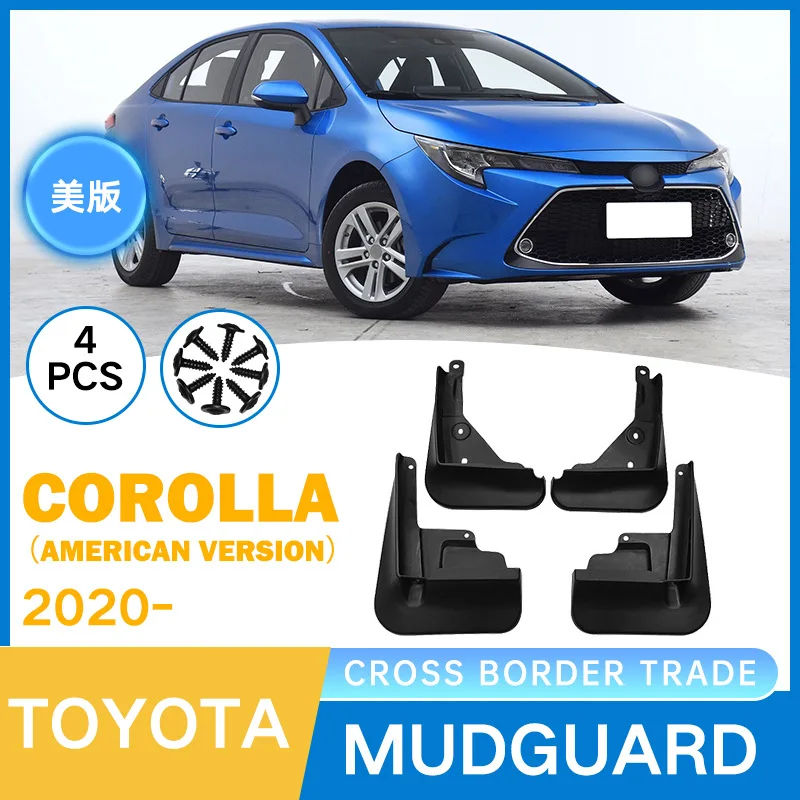 

For Toyota Corolla 2020-2025 American version car mudguard leather tiles,Front Rear Flares Splash Guards Cover Car Accessorie
