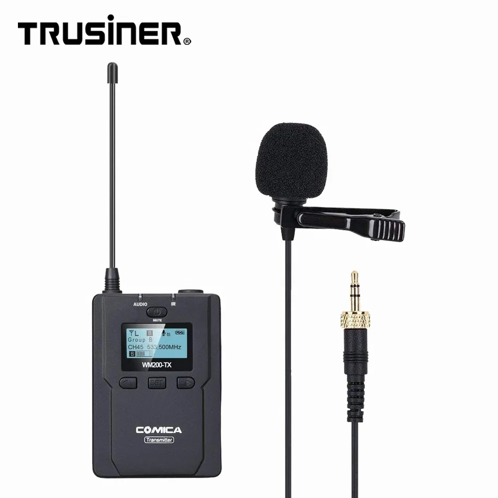 

Comica CVM-WM200TX 96-Channels Metal Wireless Lavalier Microphone System For XLR Camcorder