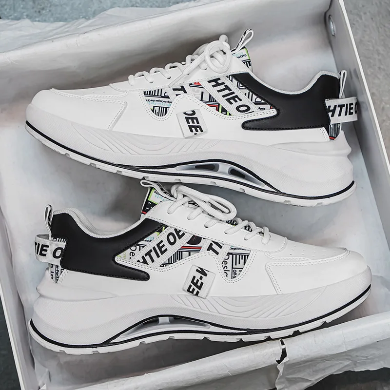

2025 Luxury Sneakers for Men Two-tone Men's Low-top Platform Lace-up Casual Sports Shoes Men's Outdoor Running Vulcanized Shoes