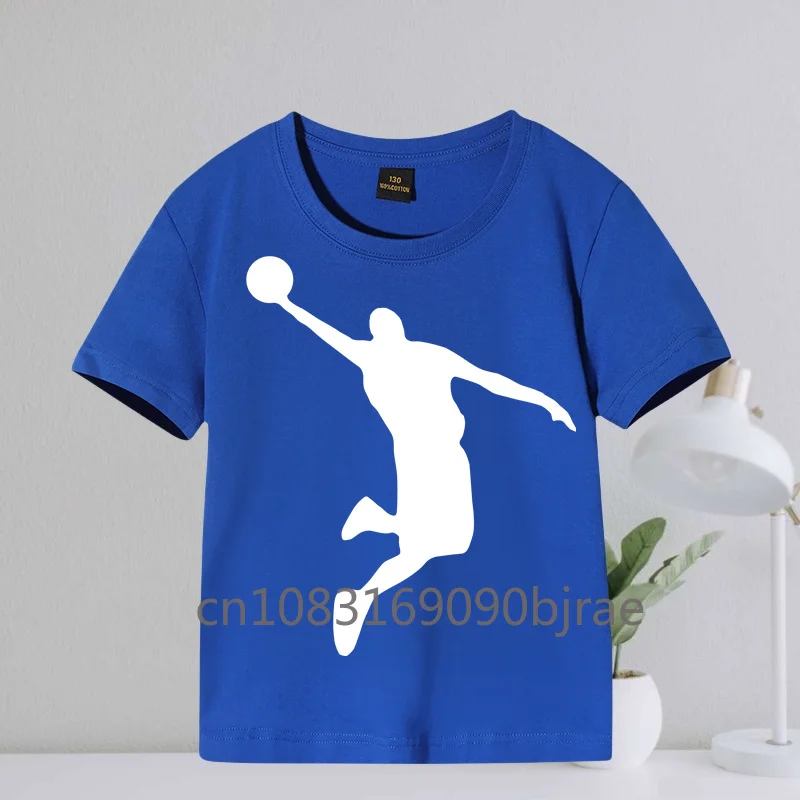 Summer kids Casual Jordan pattern Print Boys Gilrs 100% Cotton Breathable T-shirt Fashion Round Neck Short Sleeve Children Tops