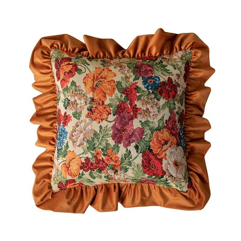 Ruffle Cushion Cover Velvet Pillow Cover Bedroom Living Room Decoration Luxury Decorative Throw Pillows Sofa Chair 30X50 50X50cm