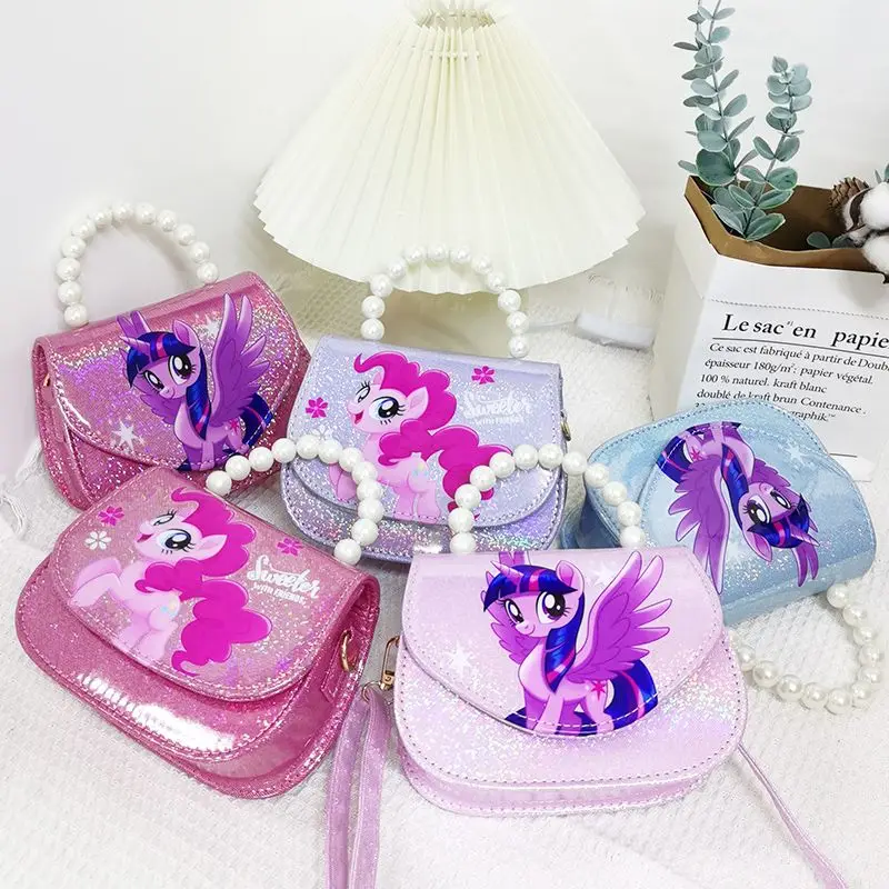 

Cartoon Pony Applejack Kids Fashion Cute Pinkie Pie Crossbody Bag Girl Foreign Style Tote Bag Baby Coin Purse Shoulder Bag