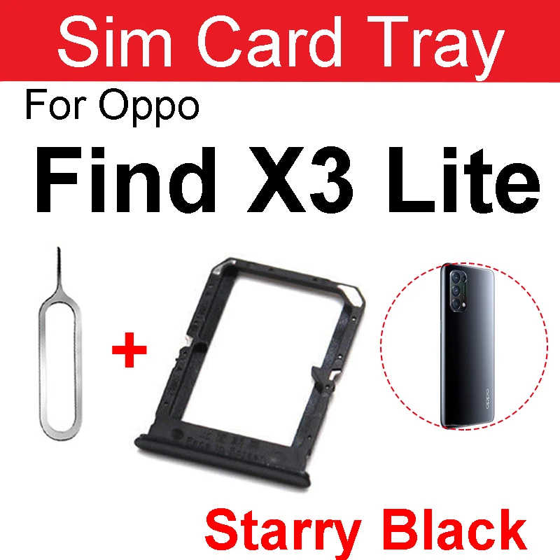 SIM Card Tray For OPPO Find X3 Pro X3 Lite X3 Neo Sim Card Holder Slot   Card Reader Adapter Replacement Parts