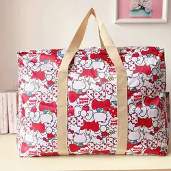 Kawaii Travel Bag Sanrio Melody Kitty Cinnamoroll Anime Student Cartoon Foldable Portable Large Capacity Travel Organizer Kt Bag