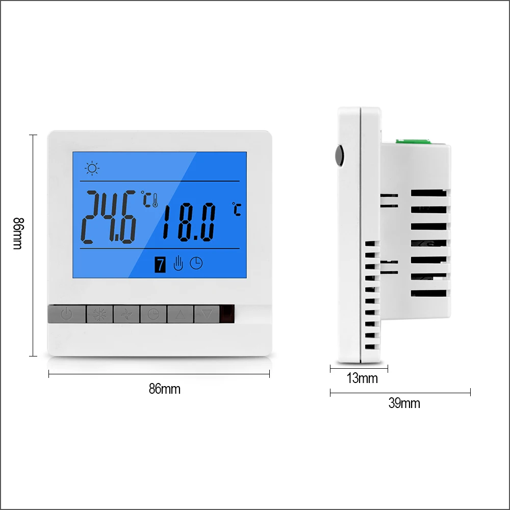 RZ Home Thermoregulator 220V 16A LCD Programmable Floor Heating Room Wall Digital Thermostat Room Temperature Controller V705H