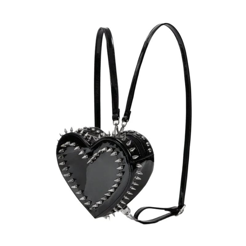 Niche Design Women's Bag New Foreign Trade Peach Heart Love Bag Rivet Design Sense Internet Celebrity Handbag Chain Backpack