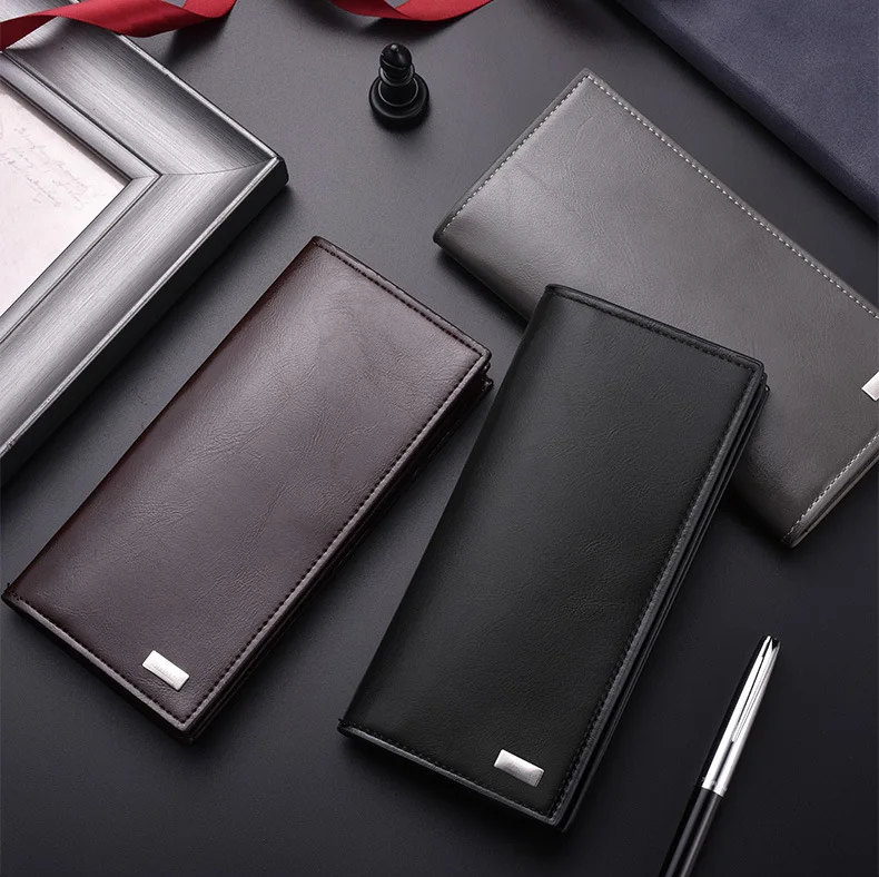 Männer Lange Brieftasche Luxus Hohe Qualität PU Leder Brieftasche Große Kapazität Bargeld Clip Multi-Karte Kreditkarte Halter männer Brieftasche – Detail 2