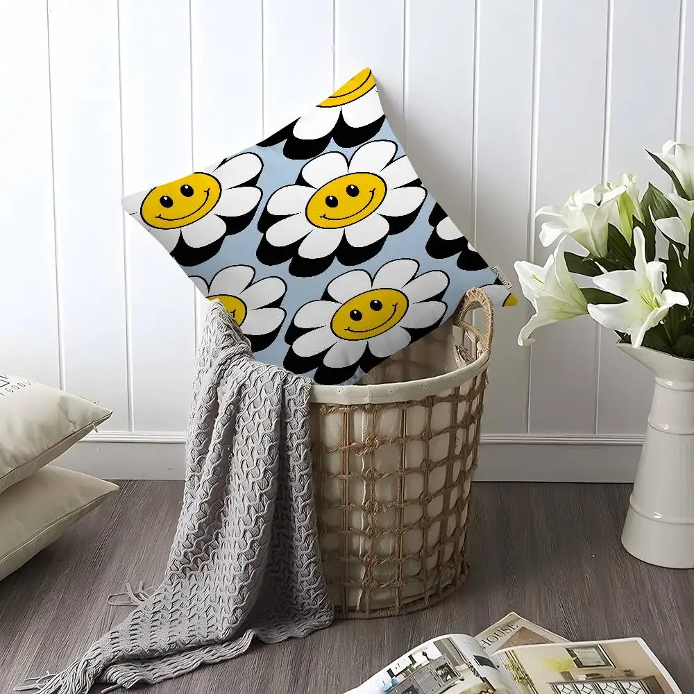 مبتسم ديزي نمط وسادة غطاء أريكة غطاء الوسادة غرفة المنزل الديكور الأطفال هدية