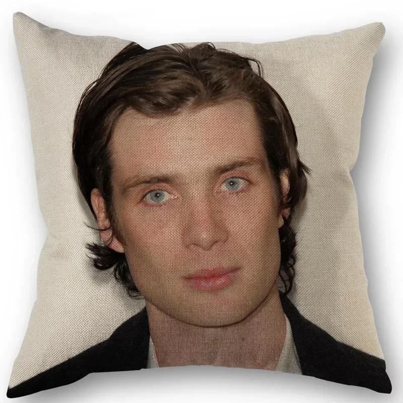 

45X45cm Pillow Cover Cillian Murphy Square Zipper Cotton Linen Pillow Cases Bedroom Home Wedding Decorative Pillowcase 1213