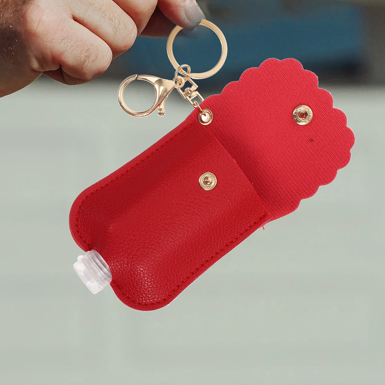 

8Pcs Refillable Hand Bottle Cover Keychain Portable Travel Lotion Soap Bottle Holder Essential Oil Perfume Storage