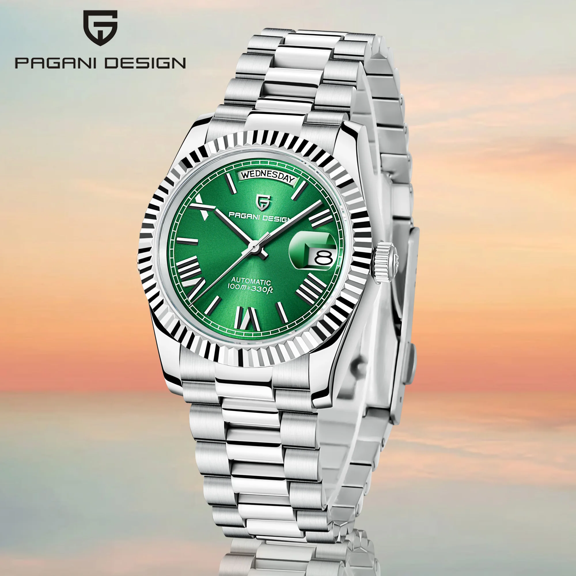 

PAGANI DESIGN Automatic Watch Men's watch Luxury Mechanical Men's Watch Stainless Steel Waterproof Wristwatch AR sapphire Mirror