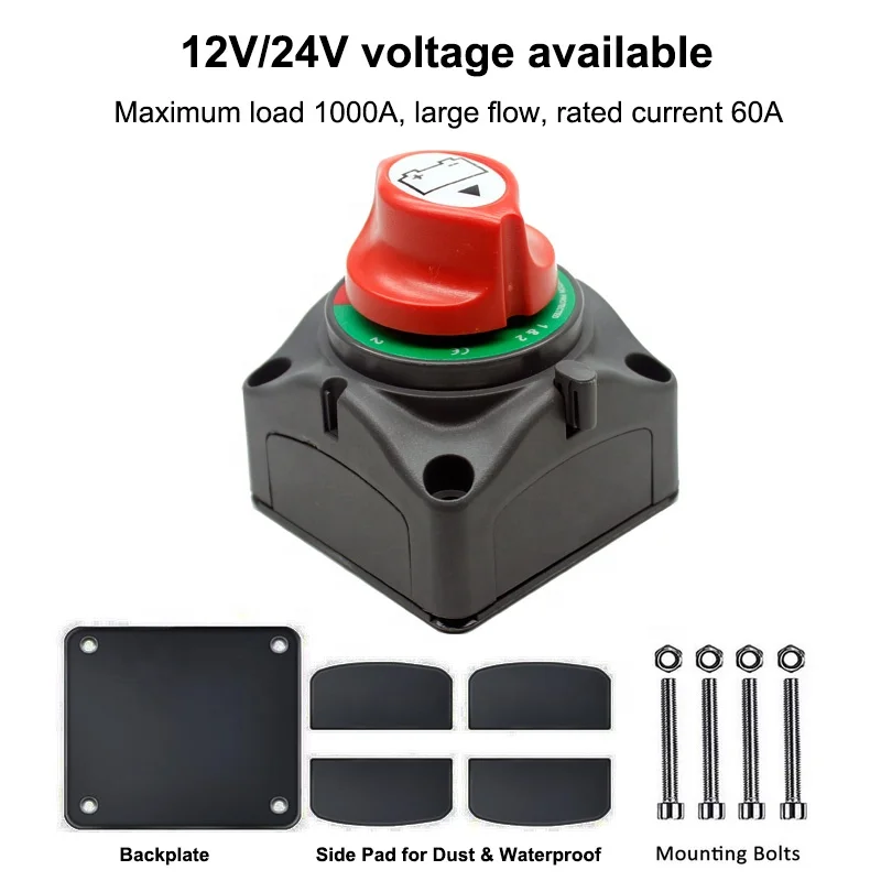 

Auto Disconnect 12V 24V Marine 200A 300A Dual Battery Mass 3 Position Cut Off Switch Car Boat