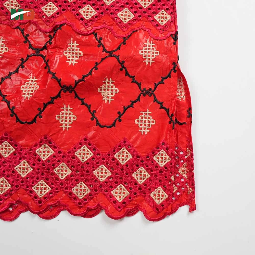 MD Abito tradizionale da donna africana Matrimonio rosso ricamato Bazin Riche Abito Bubu Abaya Abito caftano Boubou Djellaba