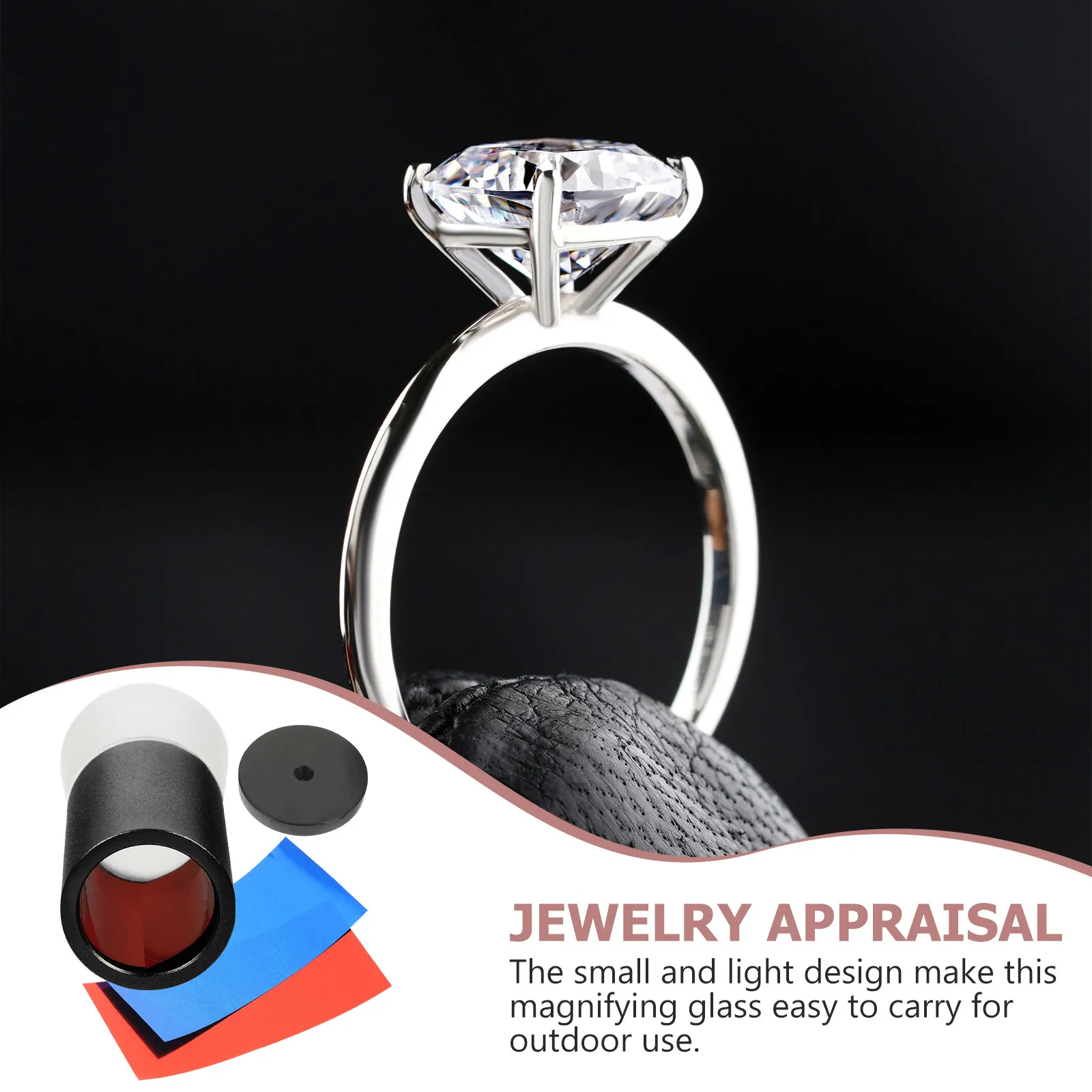 Professional Diamond Appraisal Magnifier Crafted from Premium Copper Alloy Compact Jewelry Loupe for on-The-Go Identification