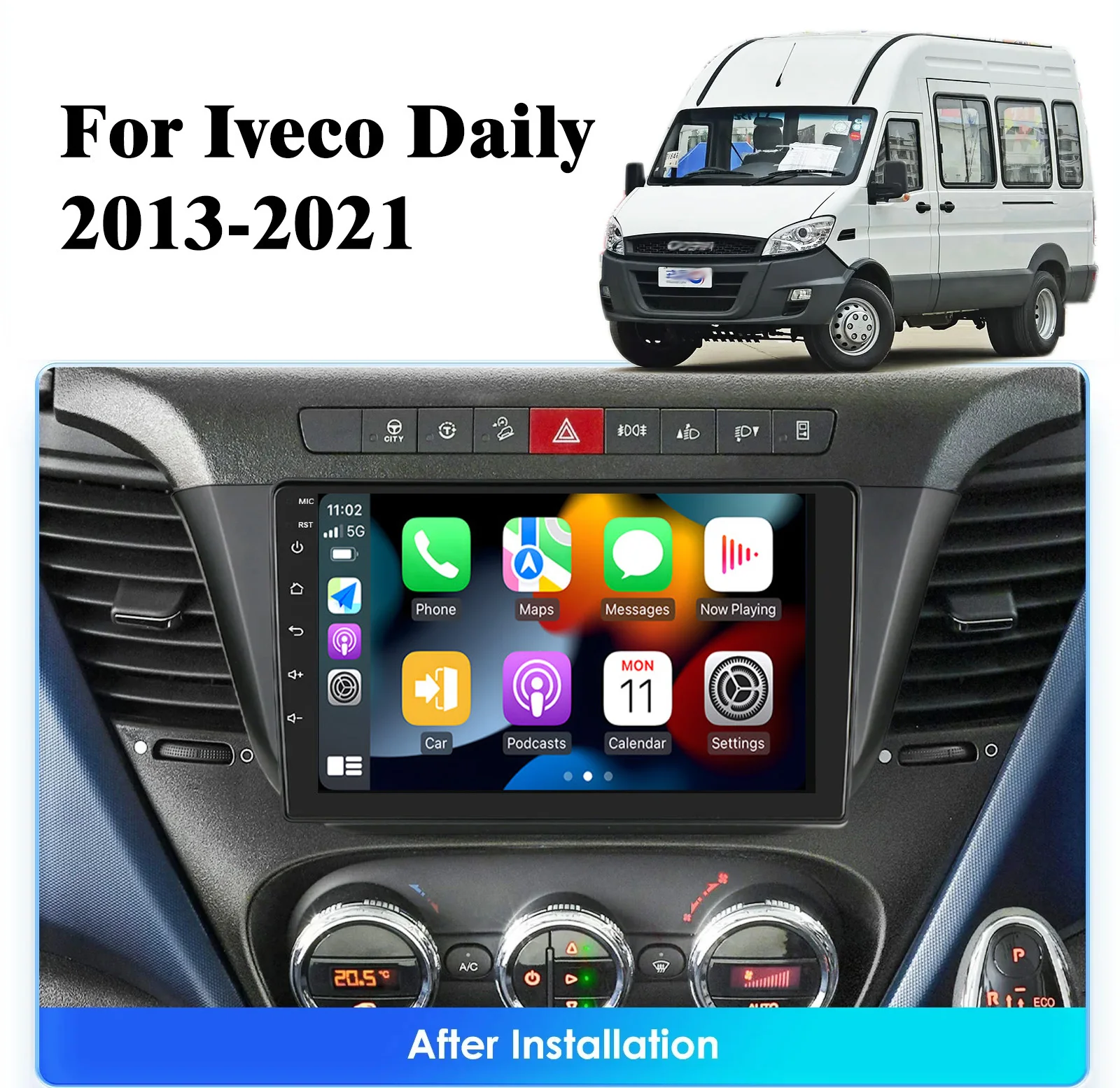 Autoradio Multimedia Automotive Car Radio For Iveco Daily 2013-2021 DSP Subwoofer Video Stereo 2Din Android Carplay Android Auto