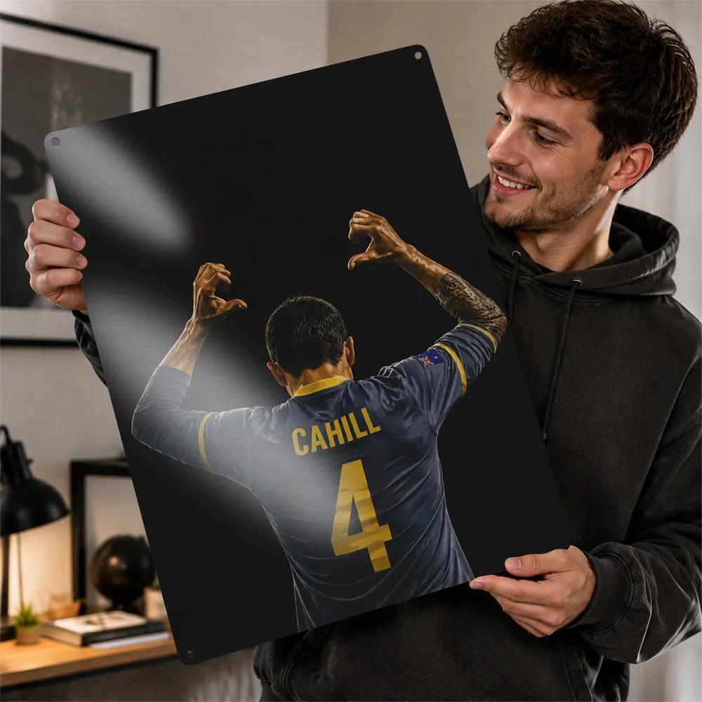 Tim Cahill Football Printed Poster Customized Metal Sign Matchday Hero Style Wall Art Made For Club Followers In Collector Den