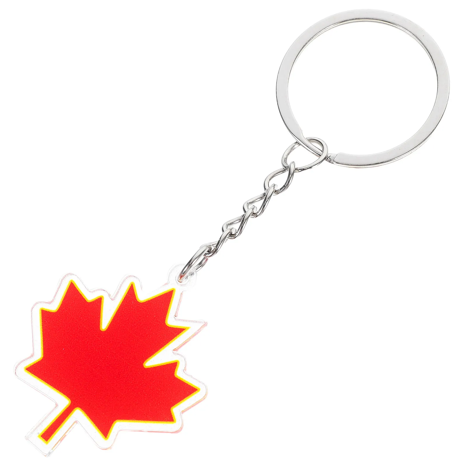 4Pcs Maple Leaf Keychain Set Miniature Alloy Leaves Pendant Stylish Functional Key Ring for Keys Suitcase Bag Handbag Autumn