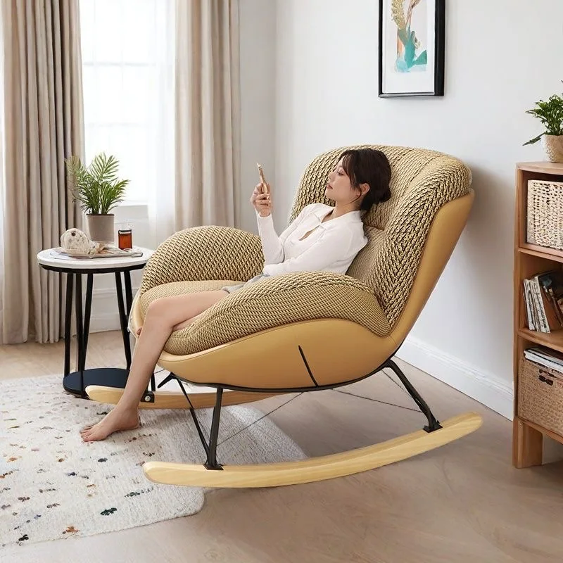 كرسي هزاز بتصميم بسيط جديد لغرفة المعيشة وغرفة النوم كرسي استرخاء شخصي أريكة استرخاء للمنزل مريح للجلوس