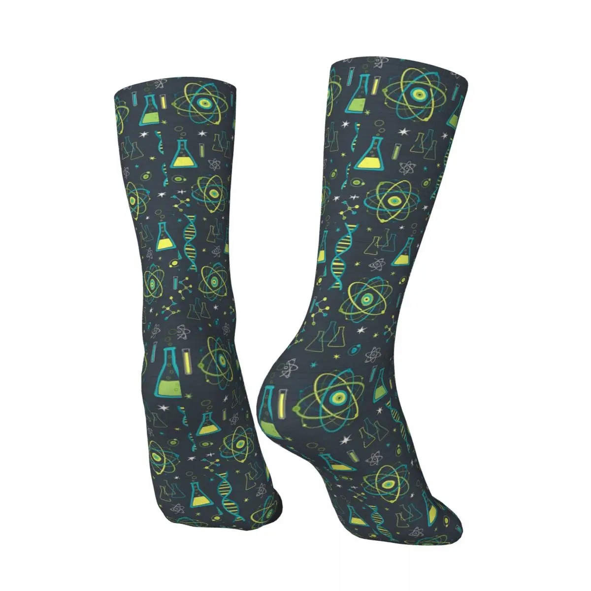 All Seasons Biology And Chemistry Natural Science Socks Harajuku Crew Socks Hip Hop Stockings for Unisex Valentine's Day Gifts