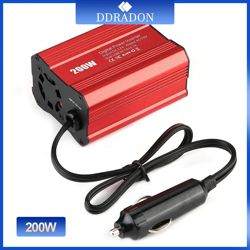 200W 자동차 전원 인버터 12V 220V 및 AC 110v 변환기 자동 충전기 변환기 어댑터 수정 사인파 EU 미국 JP 소켓