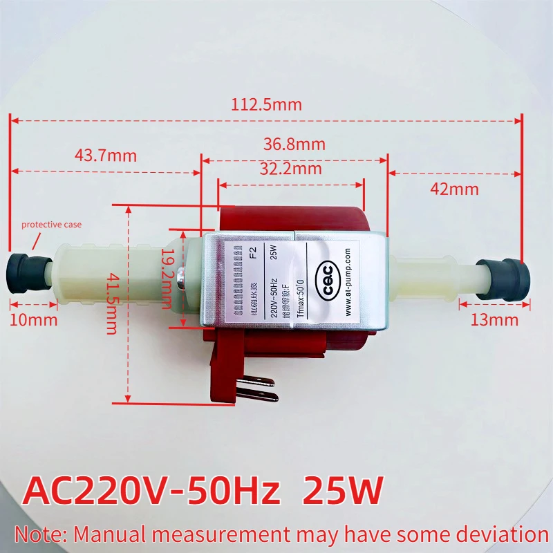 High Flow Electromagnetic Pump F2 25W AC220V 50Hz, Instant Hot Water Distribution for Coffee Machine & Plunger Systems