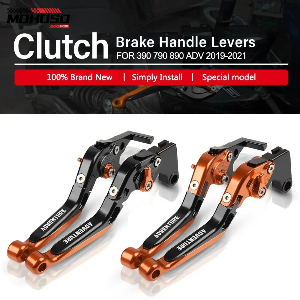 

Motorcycle Brakes Adjustable Folding Extendable Clutch Brake Handle Levers 390 790 890 Adventure 2019 2020 2021