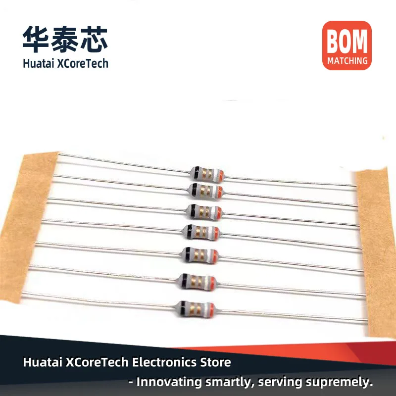 

50PCS Five color ring fuse Wirewound Resistors (KNP) 1/2W(0.5W) ±5% 0.1Ω 0.22R 0.33ohm 0.47Ω 0.5Ω 1Ω 2Ω 2.2Ω 3.3Ω 3.9Ω 4.7Ω