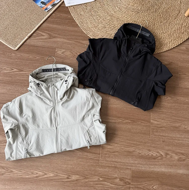Herren-Softshell-Kapuzenjacke – Leichte Reißverschluss-Jacke für den Alltag im Herbst und für Outdoor-Aktivitäten – Detail 6