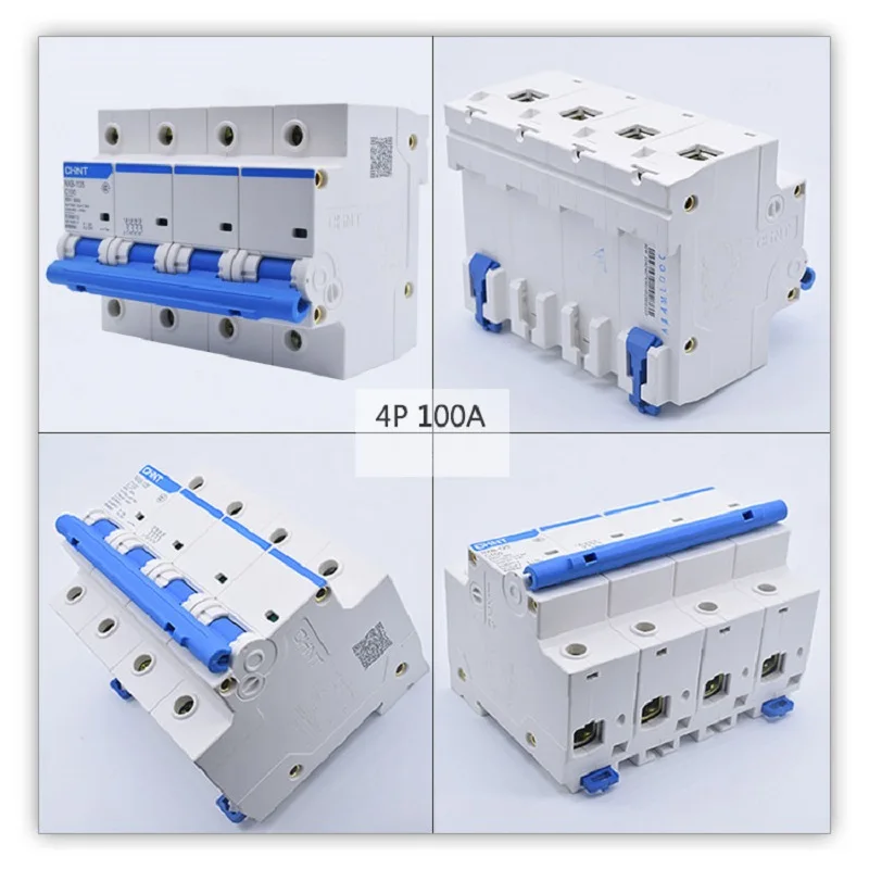 

CHNT NXB-125 Moulded case circuit breaker MCB Icu10kA Ics7.5KA type C 4P 400 V 415V 50HZ 63A 80A 100A 125A