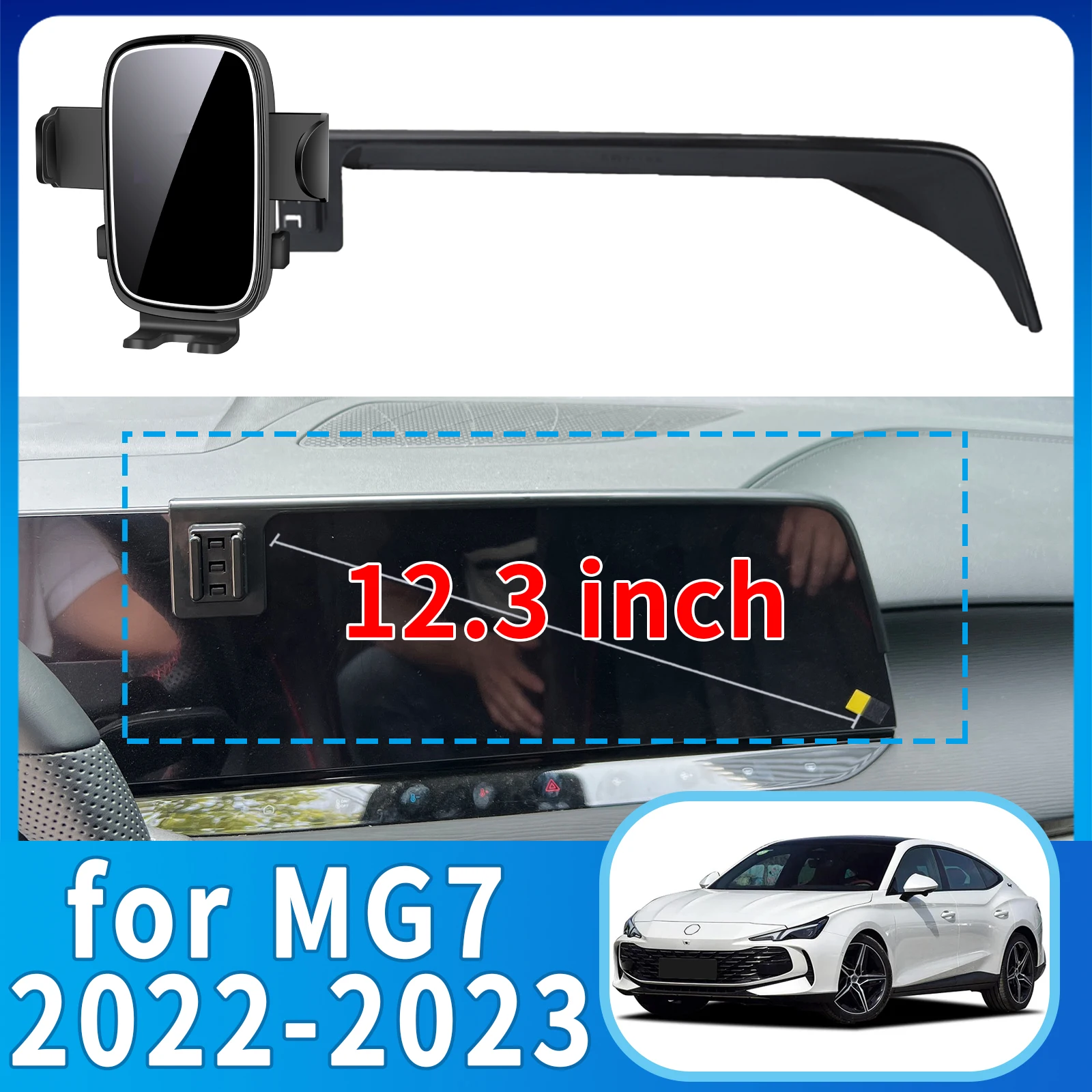 fit for MG7 MG 7 2022 2023 12.3 inch ​​Phone Holder, Dashboard Screen Mount Bracket Easy Installation​​ Car accessoires