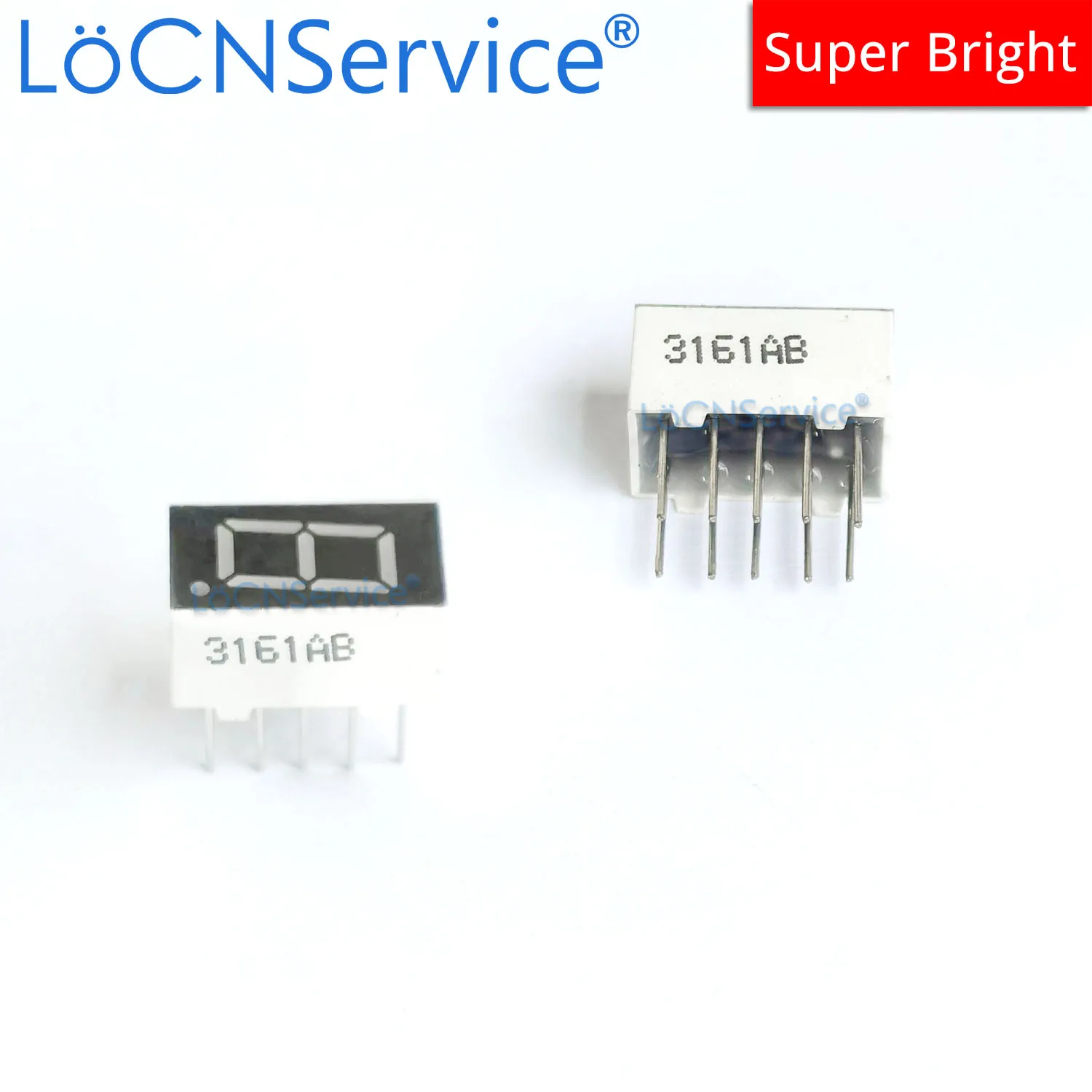 LoCNService 30 قطعة 0.36 بوصة العرض الرقمي أنبوب LED 1 بت الأحمر الأصفر الأخضر الأزرق الأبيض الأنود المشترك/الكاثود 7 قطعة 0.36 بوصة