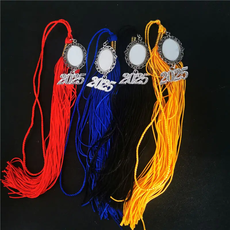 sublimation blank new 2025 graduation hat tassels charms  hot transfer printing consumables  20pieces/lot