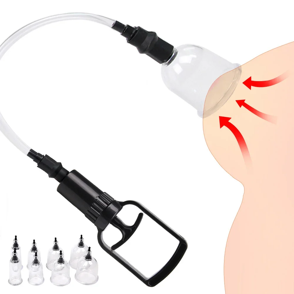 Vacuum Pump Sucker Breast Nipple Sucker Sexy Breast Massage Clip Enhancement Breast Enlarger Sex Toys for Adults/Women Supplies