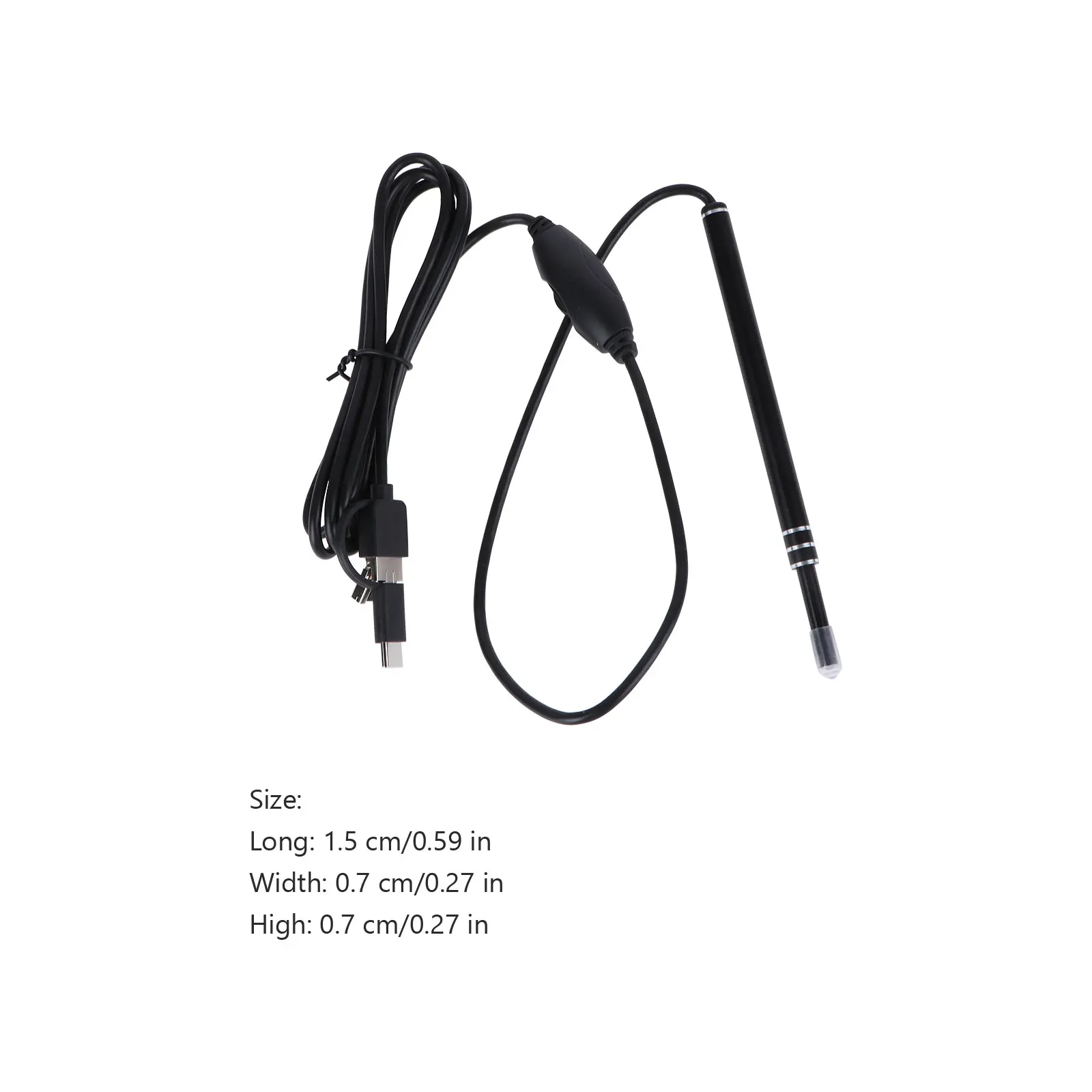 

2 Meters Black Plastic Waterproof Camera for Phone Inspection Built-in LED Light IP67 Optoelectronic