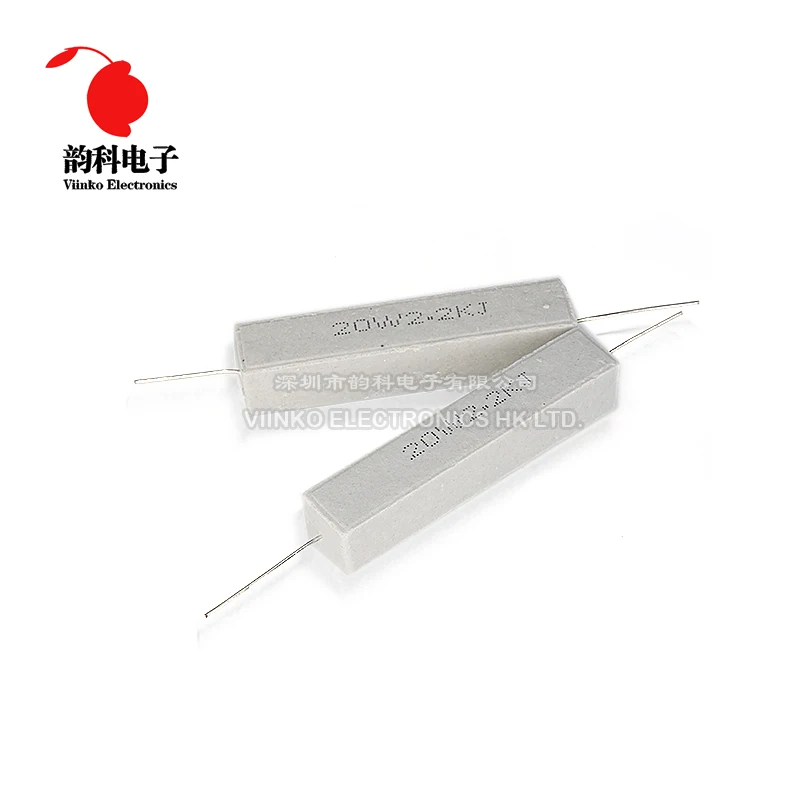 2pcs 20W 5% Cement Resistor Power Resistance 0.1 ~ 10K 0.1R 0.5R 10R 50R 0.22 0.33 0.5 1 2 5 8 10 20 22 30 50 100 1K 1.5K 2K ohm