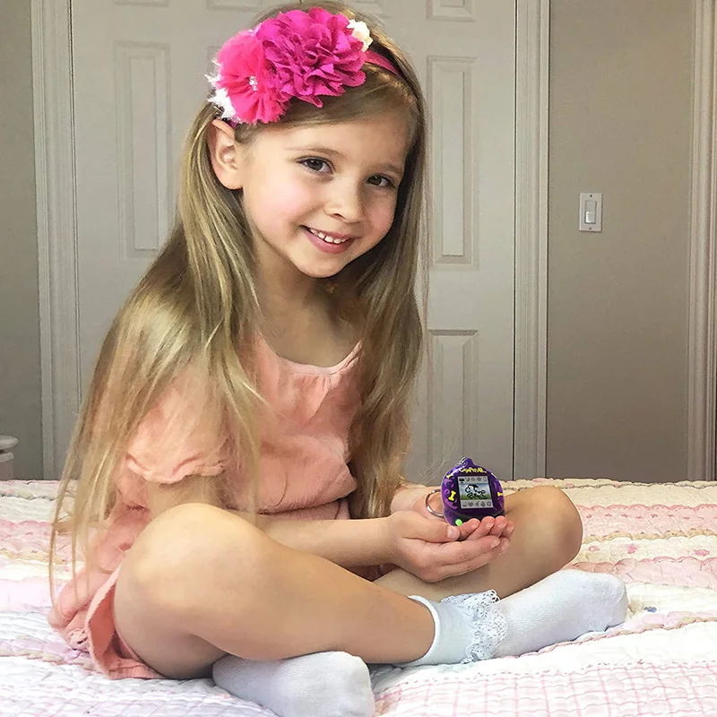 오리지널 반다이 타마고치 기가 애완 동물 기술 T-렉스 사운드 전자 게임기, 영어 레트로 향수 인터랙티브 어린이 장난감 선물