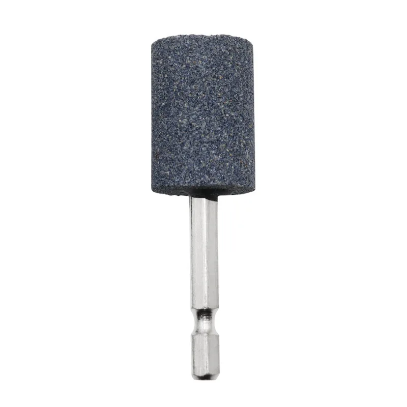 Hex Shank Abrasive Grinding Bits Brown Corundum Mounted Wheel Cylindrical & Tapered Tips for Electric Polishing Tool