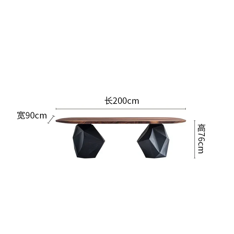 

Скандинавские художники используют прямоугольный современный простой дизайн обеденного стола из цельного дерева, креативную мебель53