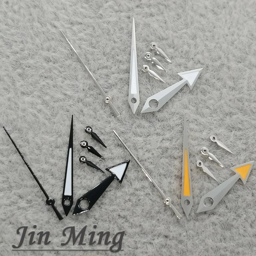 

High Quality 6Pins VK63 Watch Hands Set Silver & Black Luminous Pointers Green Glow for VK63 VK63A Quartz Movement Watch Parts