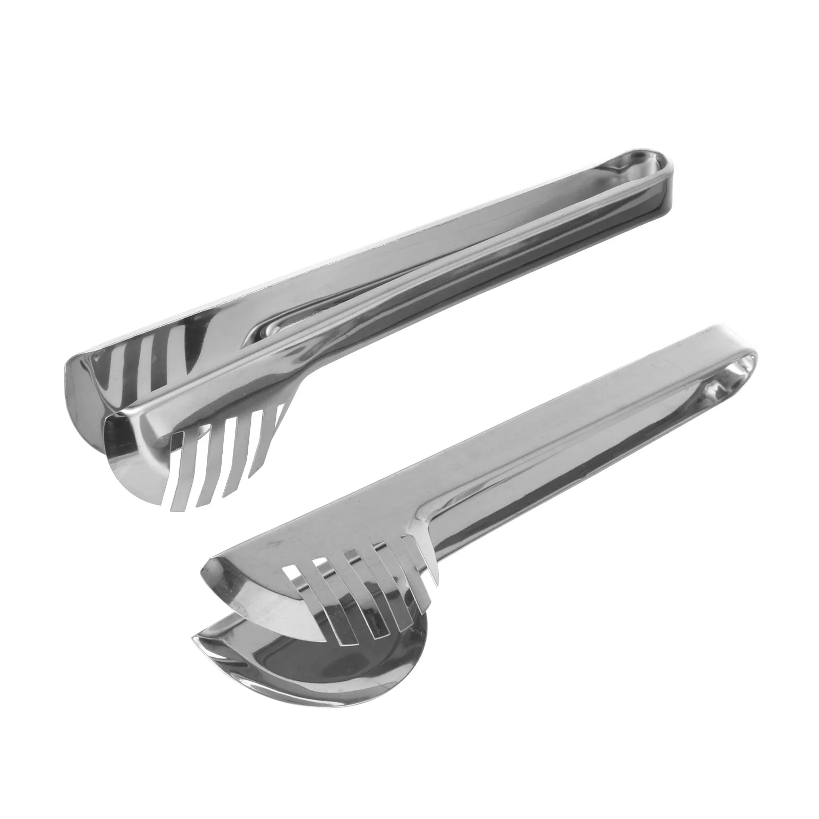 

2pcs Stainless Clamp Pasta Tongs Kitchen Food Clamp Rust-Proof For Kitchen Tongs Buffet Bbq Cooking Home Party Use