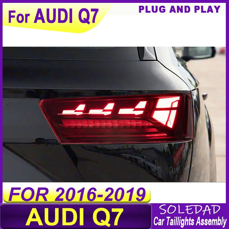 Car Taillight Assembly  For Audi Q7 2016-2019 Modifying 2025 Style Tail Light Turn Signal Reversing Warning Brake Accessories